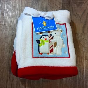 Tiddliwinks Fleece Holiday Baby Blanket NWT